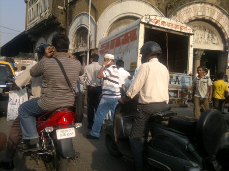 Traffic Snarl outside Crawford Market